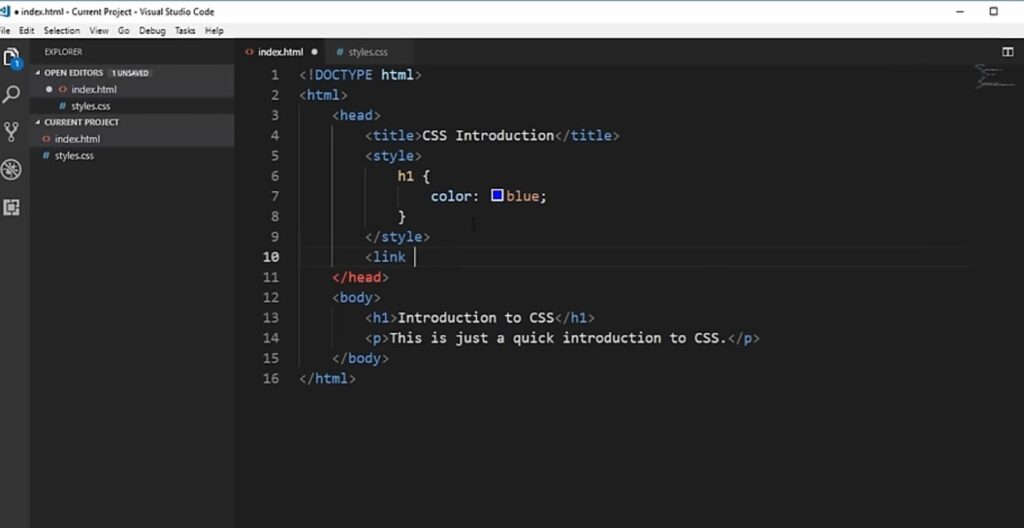 CSS programming code